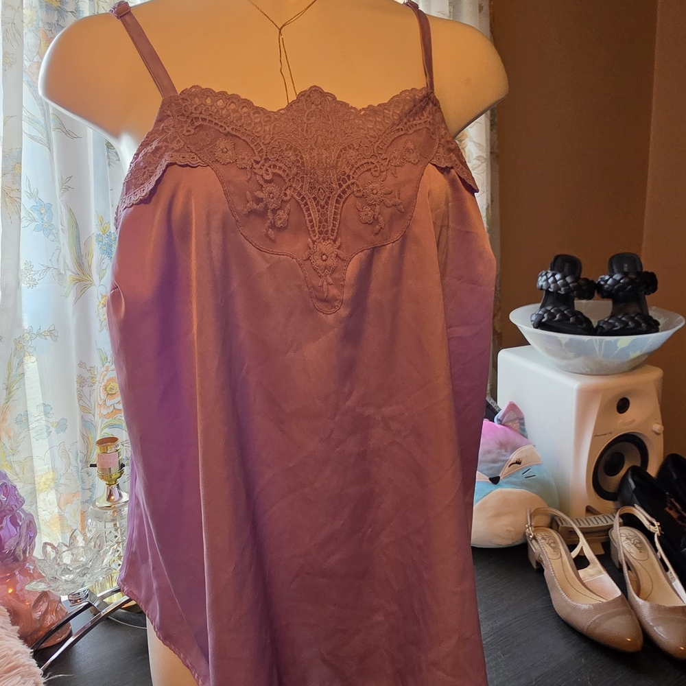 torrid Lace-Trim Satin Cami